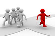 leadership concept on white background. Isolated 3D image leadership concept on white background. Isolated 3D image