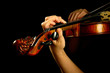 Musician playing violin isolated on black. Musician playing violin isolated on black.