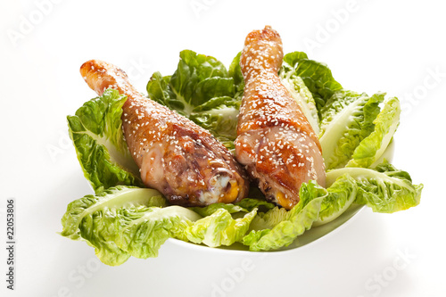 Photo: caramelized chicken thighs with sesame caramelized chicken thighs with sesame