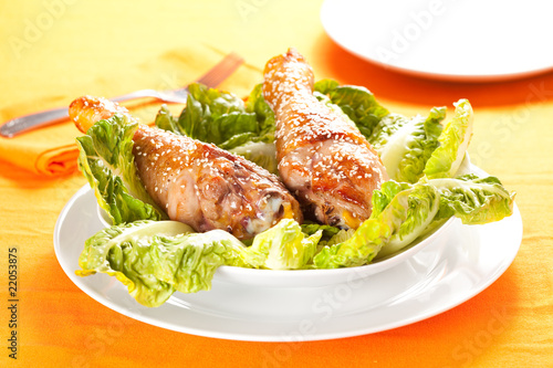 Photo: caramelized chicken thighs with sesame caramelized chicken thighs with sesame