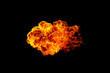 big bang isolated on black background