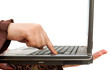 Pressing enter on the laptop