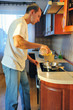 Man in kitchen
