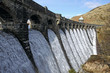 Craig Goch dam overflowing with water, Elan Valley Wales. Craig Goch dam overflowing with water, Elan Valley Wales.