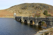 Craig Goch reservoir and dam arches, Elan Valley Wales UK.