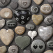 Quadro Heart shaped stones and rocks
