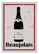 Etiquette de bouteille de vin Beaujolais