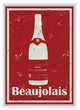Etiquette de bouteille de vin Beaujolais
