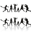 Silhouettes de joueurs de tennis