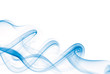 Photo: blue smoke waves isolated on white blue smoke waves isolated on white