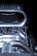 chromed race car engine supercharger chromed race car engine supercharger