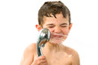 Sweet Boy Taking a Bath