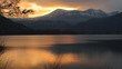 Coucher de soleil sur le lac chambon