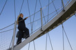 Business woman on her way to the top. Business woman on her way to the top.