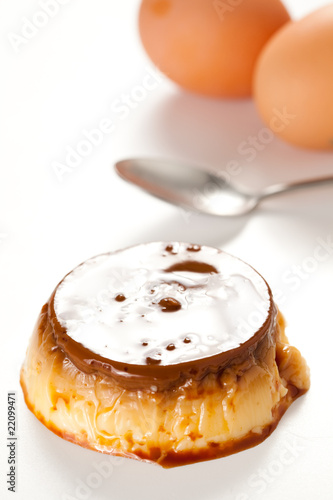 Photo: homemade egg flan with caramel homemade egg flan with caramel