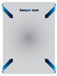 Blue arrows from corners Blue arrows from corners