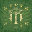 Vector: Green Grunge Shield Green Grunge Shield