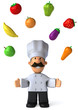 Chef et légumes
