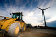 Windturbine und Bagger