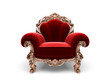isolated classic golden chair