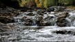 Waterfall Huk in the Carpathians Mountains near Kosiv