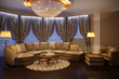 Photo en ligne au meilleur prix Luxury living room  with sofa and fireplace