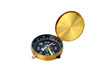Golden compass isolated