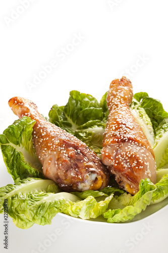 Photo: caramelized chicken thighs with sesame caramelized chicken thighs with sesame