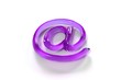 Arobase 3D Verre violet