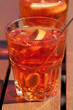 Two glasses with Spritz veneto, Sprizz, on the table Two glasses with Spritz veneto, Sprizz, on the table