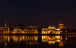 The building of the Admiralty and St. Isaac's Cathedral at night
