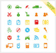 Colorful set of 29 sticker icons - part 3