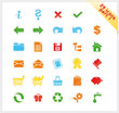 Photo en ligne au meilleur prix Colorful set of 29 sticker icons - part 1