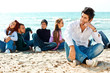 friends on the beach