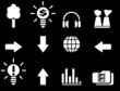 White icon set .vector