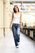 Full length portrait of a beautiful woman