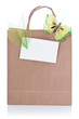 Pochette cadeau écologique avec carte de voeux vierge