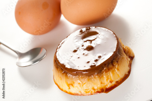 Photo: homemade egg flan with caramel homemade egg flan with caramel
