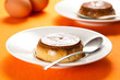 homemade egg flan with caramel