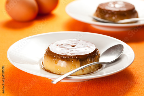 Photo: homemade egg flan with caramel homemade egg flan with caramel