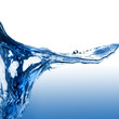 water splash with wave isolated on white