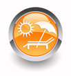 ''Summer holidays'' glossy icon ''Summer holidays'' glossy icon