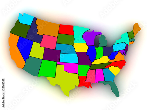 Illustration: Map of USA Map of USA