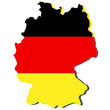 deutschland karte schwarz, rot ,gold