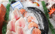 Fischtheke mit Lachssteaks