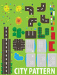 Vector Pattern City. Top view.