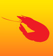 vector silhouettes shrimp