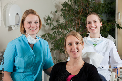 Photo: Dental team and patient Dental team and patient