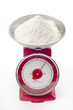 flour on scales