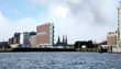 Building on water in Amsterdam.